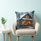 Personalized Christmas Cabin 2 クッション (椅子)