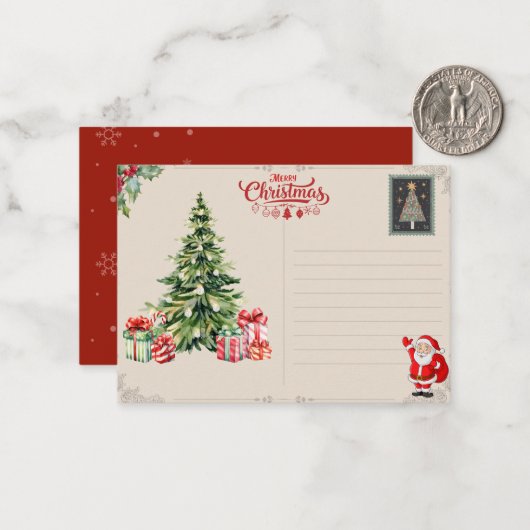 Personalized Christmas Card – Custom Holiday  ノートカード (正面/裏面インサイチュ)