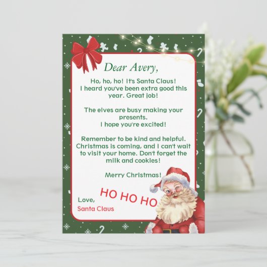 Personalized Christmas Card for a Unique Holiday  招待状 (スタンド正面)