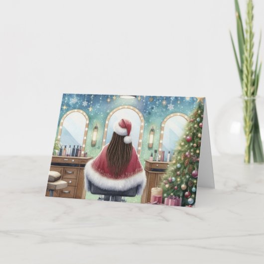Personalized Christmas Card for Hair Stylist シーズンカード (正面)