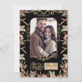 Personalized Christmas Card - Watercolor Floral  招待状 (正面)