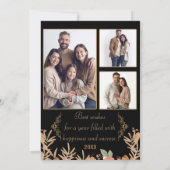 Personalized Christmas Card - Watercolor Floral  招待状 (裏面)