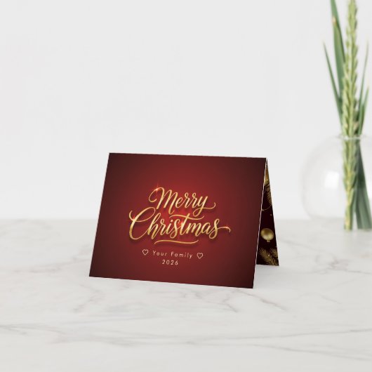 Personalized Christmas Card with Custom Message サンキューカード (正面)