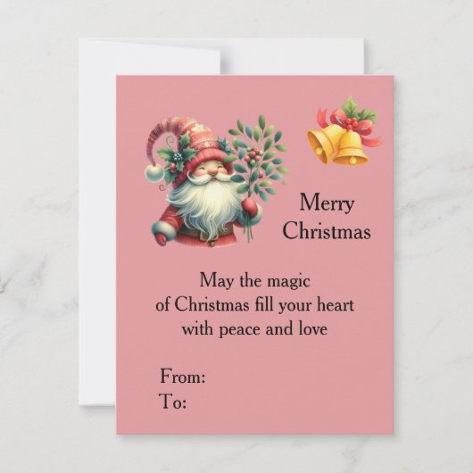 Personalized Christmas Card with Santa Claus (正面)
