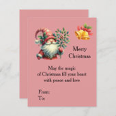 Personalized Christmas Card with Santa Claus (正面/裏面)