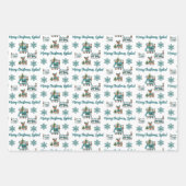 Personalized Christmas Carol Wrapping Paper Sheets ラッピングペーパーシート (正面2)