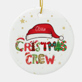 Personalized Christmas Crew Ornament セラミックオーナメント (正面)