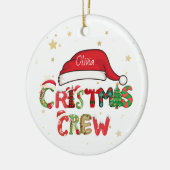 Personalized Christmas Crew Ornament セラミックオーナメント (左)