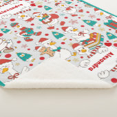 Personalized Christmas Cute Goose Name シェルパブランケット (3/4)