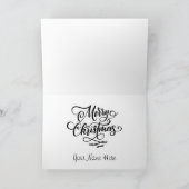 Personalized Christmas Deer Holiday Card カード (内部)