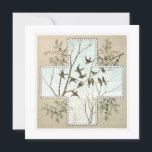 Personalized Christmas Depicting Birds Vintage シーズンカード<br><div class="desc">Christmas Card Depicting Birds (1865–1899) by L. Prang & Co. Original from The New York Public Library - Vintage holiday cards you can add a personal touch to - add your own photograph and text to the back of this card from Ricaso</div>