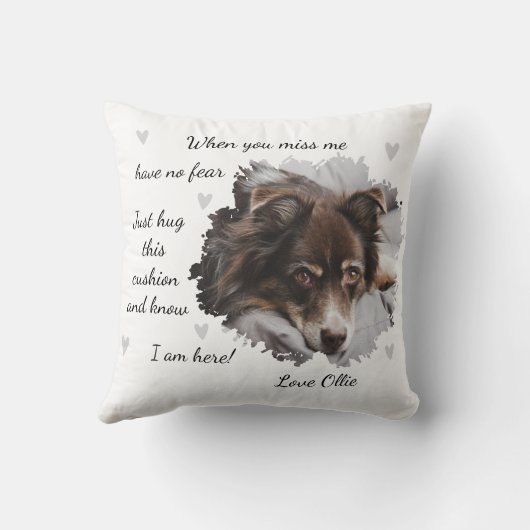 Personalized Christmas Dog Memorial クッション (裏面)