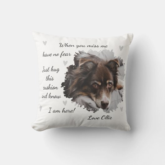 Personalized Christmas Dog Memorial クッション (正面)