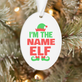 Personalized Christmas Elf オーナメント