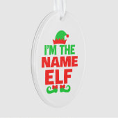 Personalized Christmas Elf オーナメント (正面)
