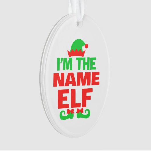 Personalized Christmas Elf オーナメント (正面)