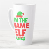 Personalized Christmas Elf カフェラテマグ (左アングル)