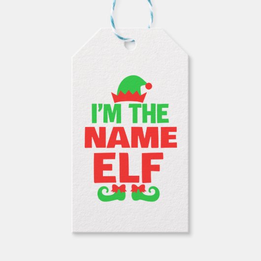 Personalized Christmas Elf ギフトタグ (正面)