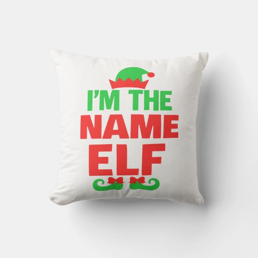Personalized Christmas Elf クッション (正面)