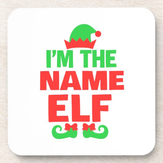 Personalized Christmas Elf コースター (正面)