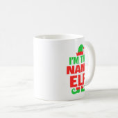Personalized Christmas Elf コーヒーマグカップ (正面右)