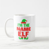 Personalized Christmas Elf コーヒーマグカップ (左)