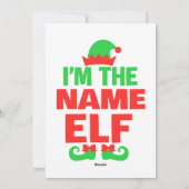 Personalized Christmas Elf シーズンカード (裏面)