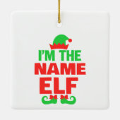 Personalized Christmas Elf セラミックオーナメント (裏面)