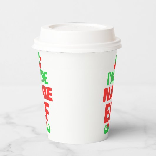Personalized Christmas Elf 紙コップ (左)
