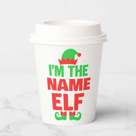 Personalized Christmas Elf 紙コップ (裏面)