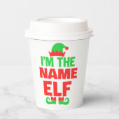 Personalized Christmas Elf 紙コップ (正面)
