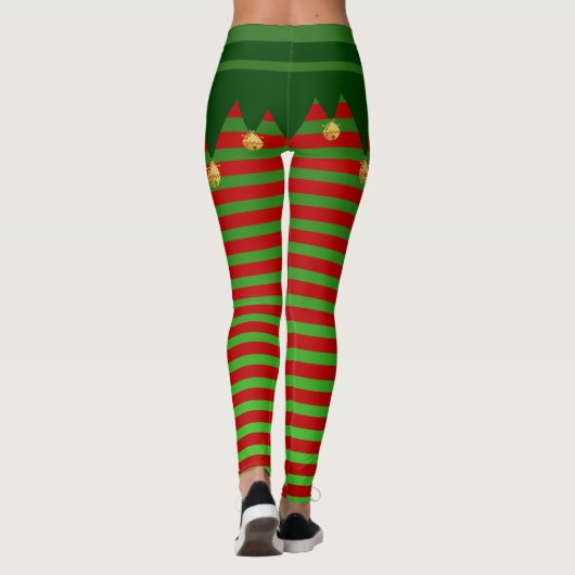 Personalized Christmas Elf Costume Leggings レギンス (裏面)