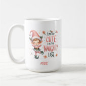 Personalized Christmas Elf Mug コーヒーマグカップ (左)