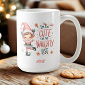 Personalized Christmas Elf Mug コーヒーマグカップ
