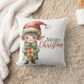 Personalized Christmas Elf Pillow – Custom Holiday クッション (ブランケット)