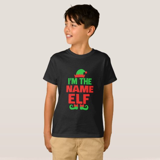 Personalized Christmas Elf Tシャツ (正面フル)