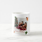 Personalized Christmas Family Photo Frame | Merry  コーヒーマグカップ (中央)