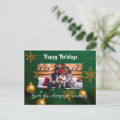 Personalized Christmas Family Photo Postcard ポストカード (スタンド正面)