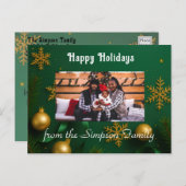Personalized Christmas Family Photo Postcard ポストカード (正面/裏面)