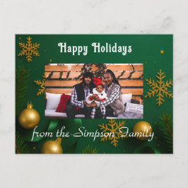 Personalized Christmas Family Photo Postcard ポストカード