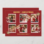 Personalized Christmas Flat Holiday Card シーズンカード (正面/裏面)