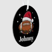 Personalized Christmas Football Winter Sports Team オーナメント (正面)