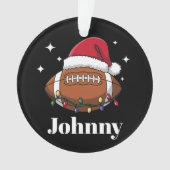 Personalized Christmas Football Winter Sports Team オーナメント (正面)