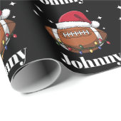 Personalized Christmas Football Winter Sports Team ラッピングペーパー (ロールコーナー)