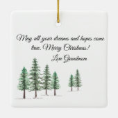 Personalized Christmas Fox Festive Ornament  セラミックオーナメント (裏面)