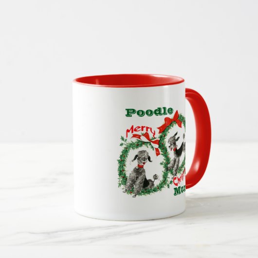 Personalized Christmas Gift for Poodle Dog Owner マグカップ (正面右)