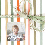 Personalized Christmas Gift Photo Name Identifier スクエアシール<br><div class="desc">Make your presents and gifts super easy to find with our fun custom photo and name gift identifier sticker. Place this sticker on your gifts to easily identify who the gift is for. Our design features a single photo layout to display a photo and the name of the gift recipient....</div>