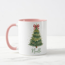Personalized Christmas Gift -Ribboned Christmas Tr マグカップ