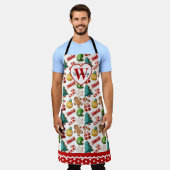 Personalized Christmas Gingerbread Cookies Baking エプロン (着用した状態)