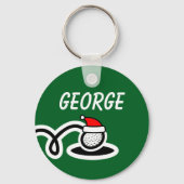 Personalized Christmas golf ball keychain gift キーホルダー (正面)